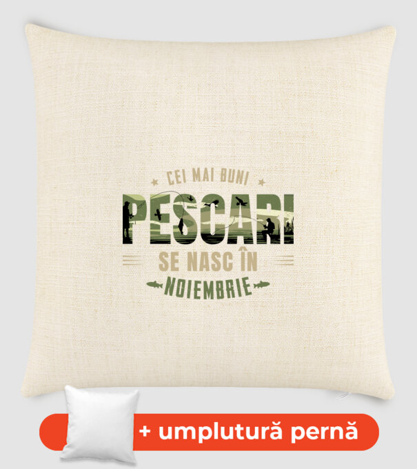 Cei mai buni pescari se nasc în noiembrie model nisipiu pe tricou