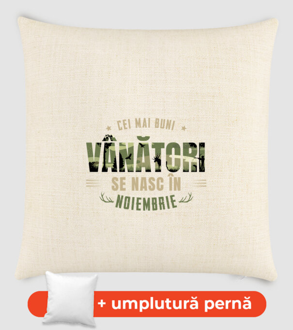 Cei mai buni vânători se nasc în noiembrie model nisipiu pe tricou