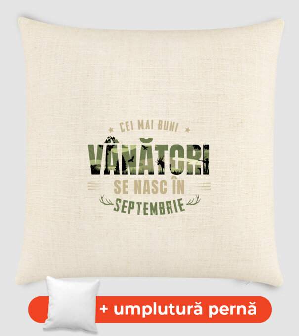 Cei mai buni vânători se nasc în septembrie model nisipiu pe tricou
