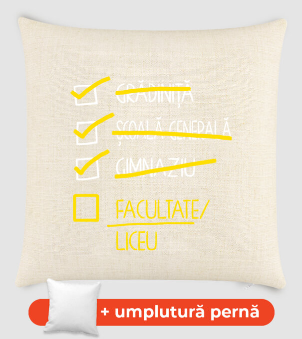 Cheklist educație - Gimnaziu negru model nisipiu pe tricou