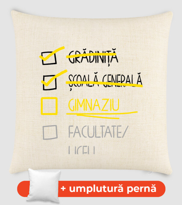 Cheklist educație - Școala primară alb model nisipiu pe tricou