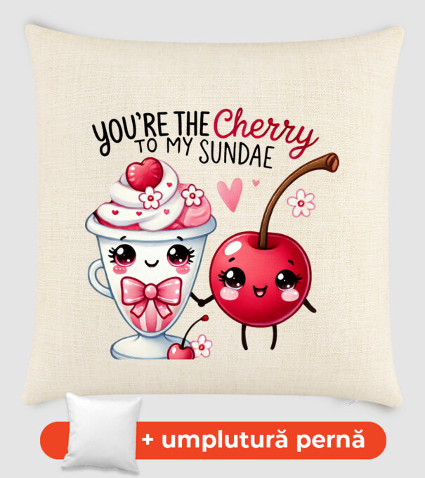 Cherry to my Sunday model nisipiu pe tricou
