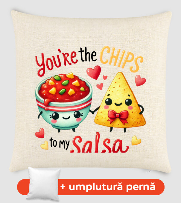 Chips to my Salsa model nisipiu pe tricou