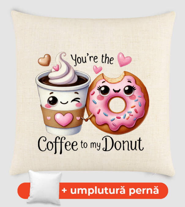 Coffee to my Donut model nisipiu pe tricou
