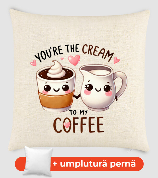 Cream to my Coffee model nisipiu pe tricou