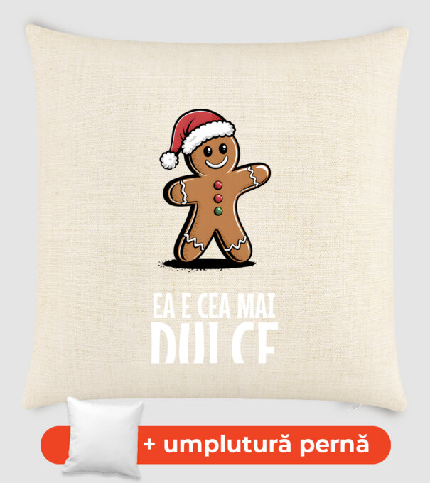 Ea e cea mai dulce Negru model nisipiu pe tricou