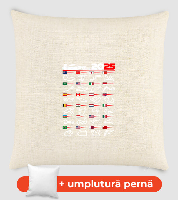 F1 calendar 2025 negru model nisipiu pe tricou