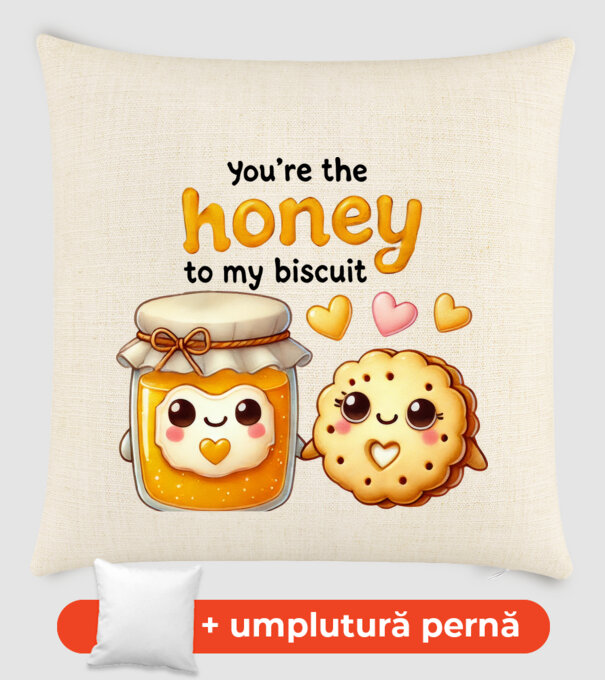 Honey to my Biscuit model nisipiu pe tricou