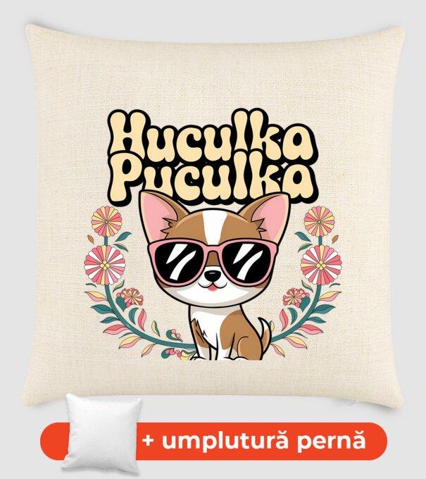 Huculka Puculka câine 1 model nisipiu pe tricou