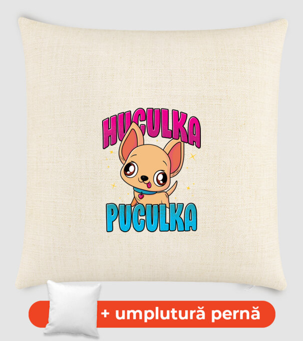 Huculka Puculka chivava model nisipiu pe tricou