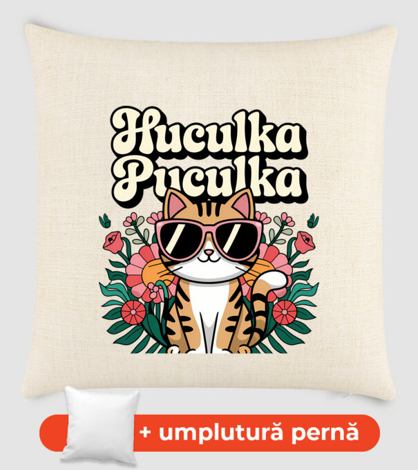 Huculka Puculka pisică 3 model nisipiu pe tricou