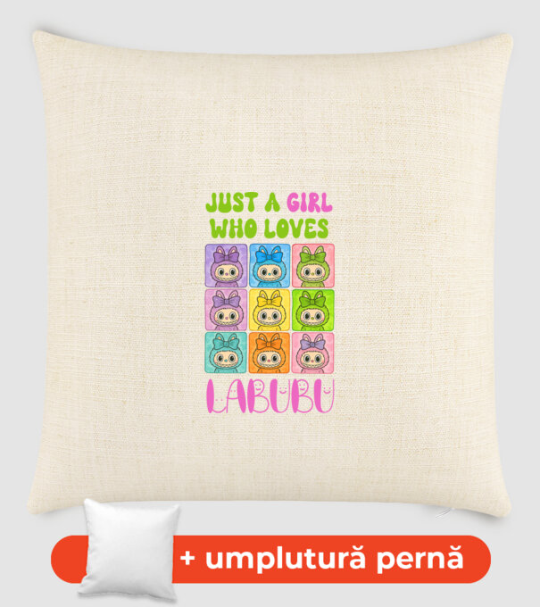 Just a girl who loves Labubu model nisipiu pe tricou