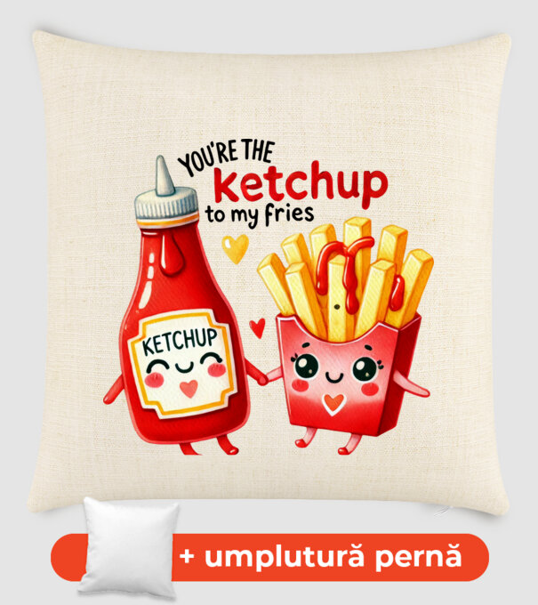 Ketchup to my Fries model nisipiu pe tricou