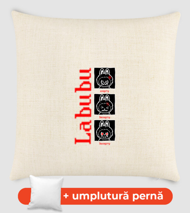 Labubu moods model nisipiu pe tricou