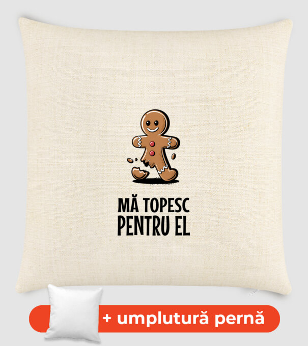 Mă topesc pentru el alb model nisipiu pe tricou