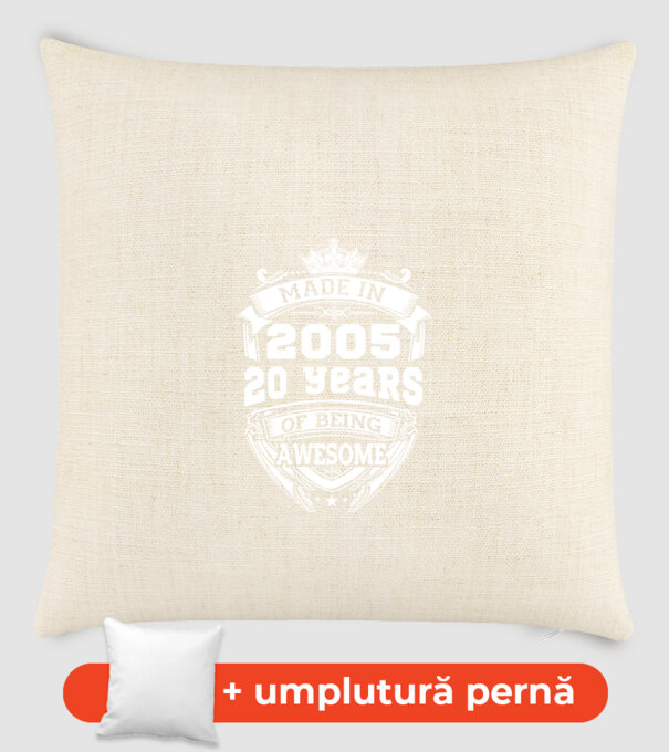 Made in awesome 2005 model nisipiu pe tricou