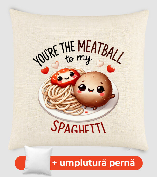 Meatball to my Spaghetti model nisipiu pe tricou