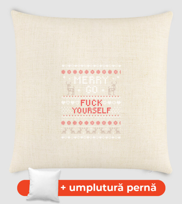 Merry go fuck yourself model nisipiu pe tricou