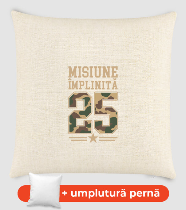 Misiune împlinită 25 model nisipiu pe tricou