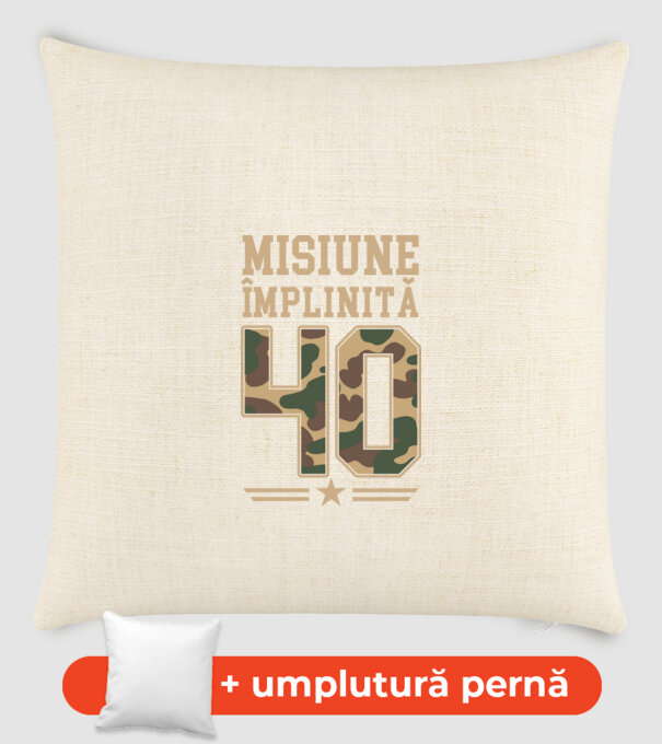 Misiune împlinită 40 model nisipiu pe tricou