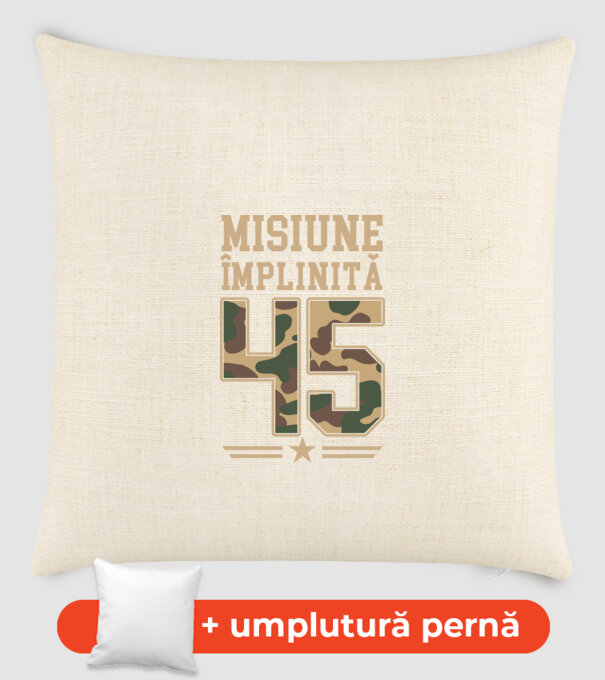 Misiune împlinită 45 model nisipiu pe tricou