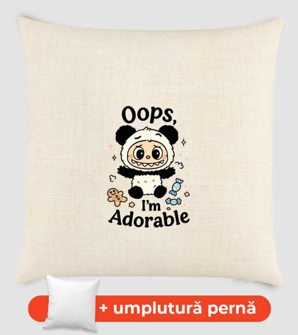 Oops, I'm adorable model nisipiu pe tricou