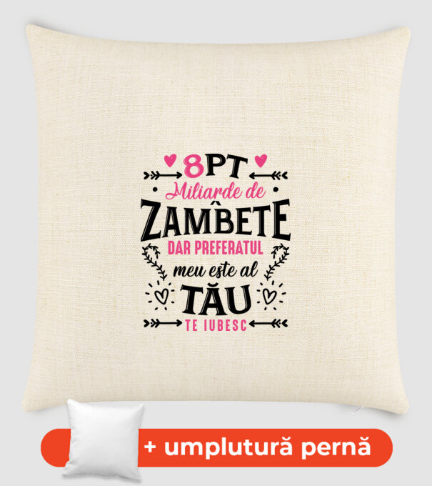 Opt miliarde de zâmbete model nisipiu pe tricou