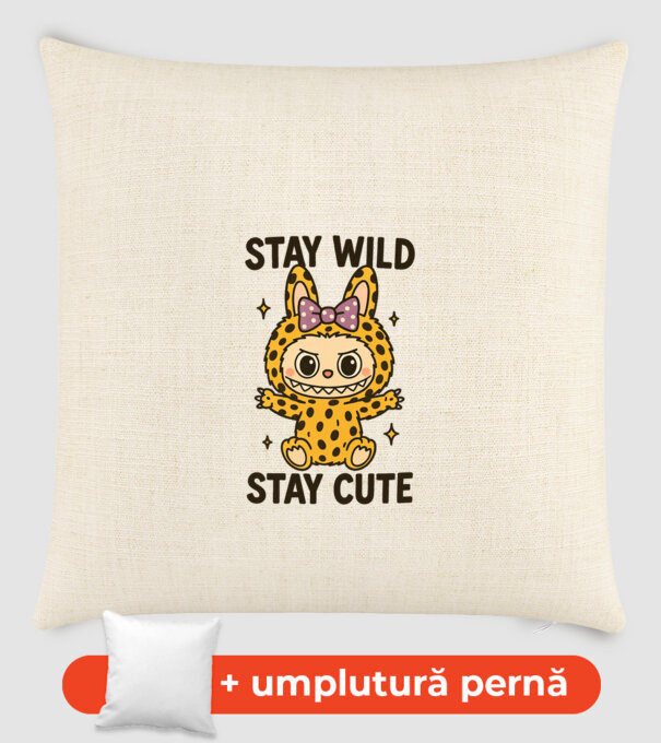 Stay wild - Labubu model nisipiu pe tricou