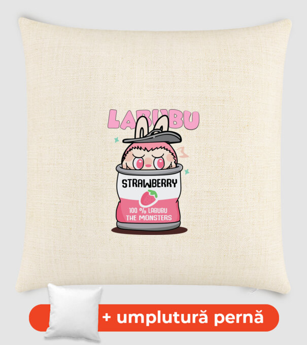 Strawberry Labubu model nisipiu pe tricou