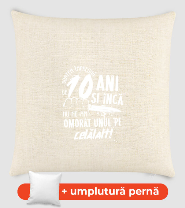 Suntem împreună de 10 ani model nisipiu pe tricou