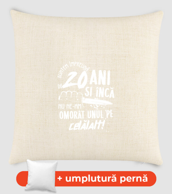 Suntem împreună de 20 ani model nisipiu pe tricou