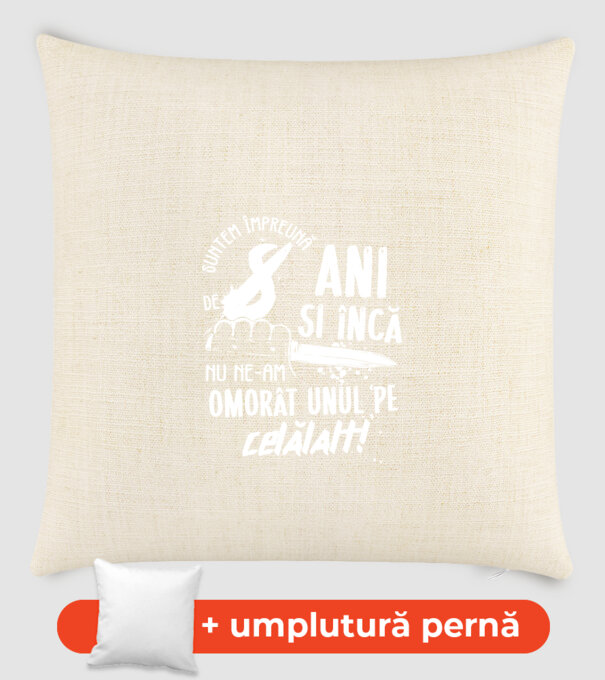 Suntem împreună de 8 ani model nisipiu pe tricou
