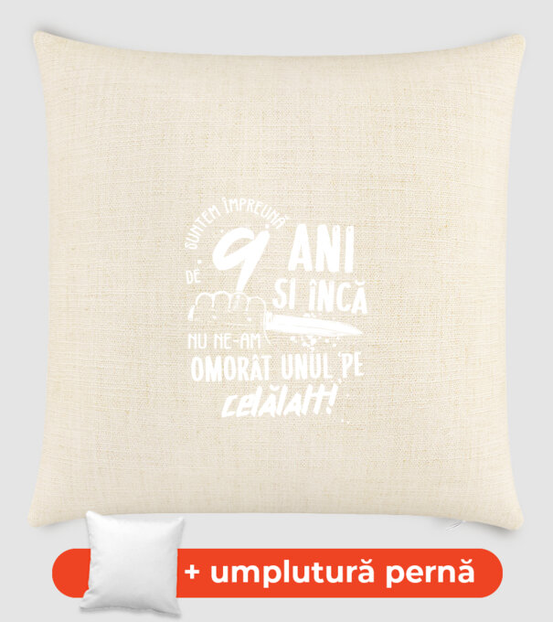 Suntem împreună de 9 ani model nisipiu pe tricou