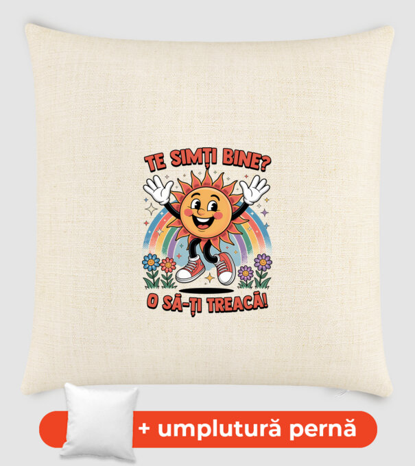 Te simți bine? model nisipiu pe tricou