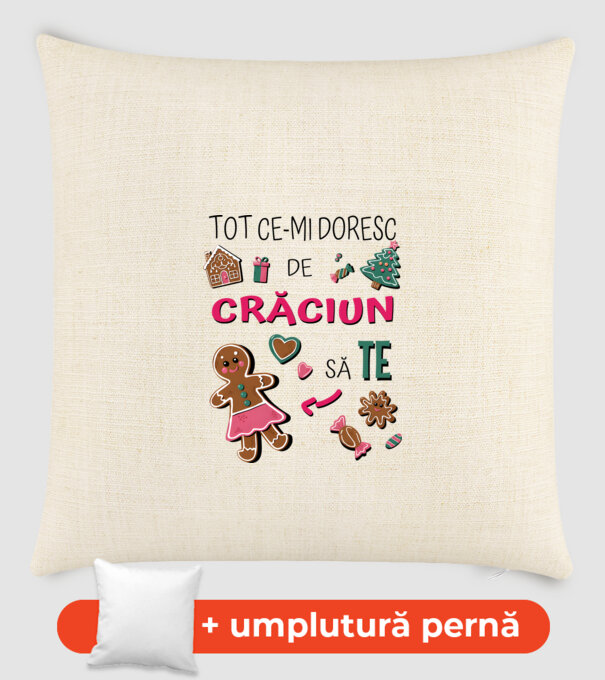 Tot ce-mi doresc de Crăciun să TE Femei alb model nisipiu pe tricou