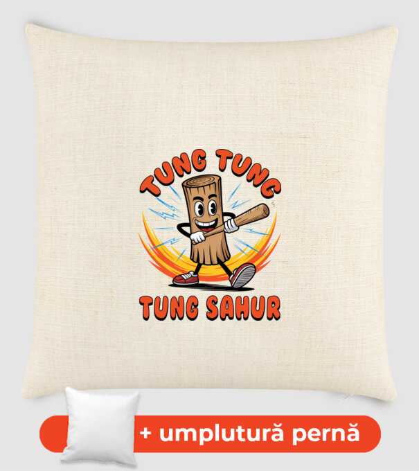 Tung Tung Tung Sahur drăguț model nisipiu pe tricou