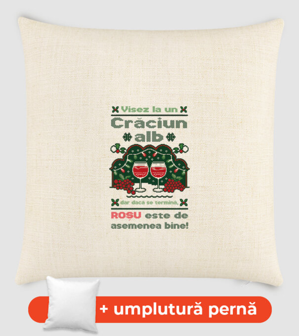 Visez la un Crăciun alb dar dacă se termină, Roșu este de asemenea bine! alb model nisipiu pe tricou