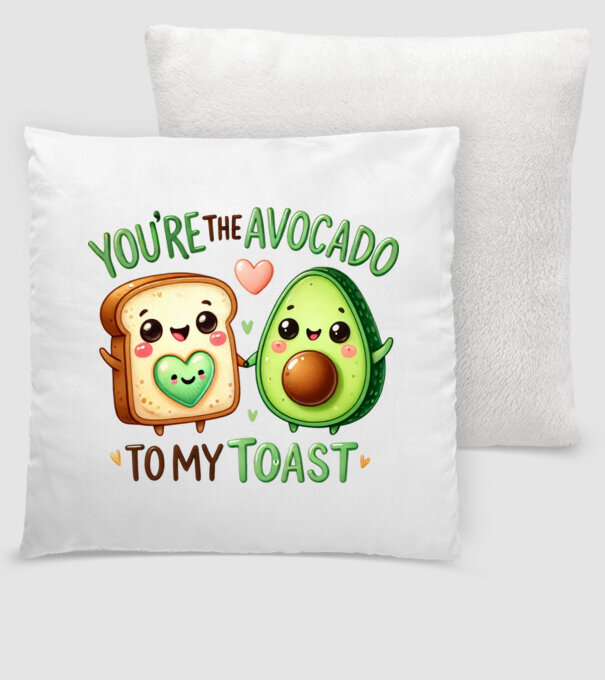 Avocado to my Toast model alb pe tricou