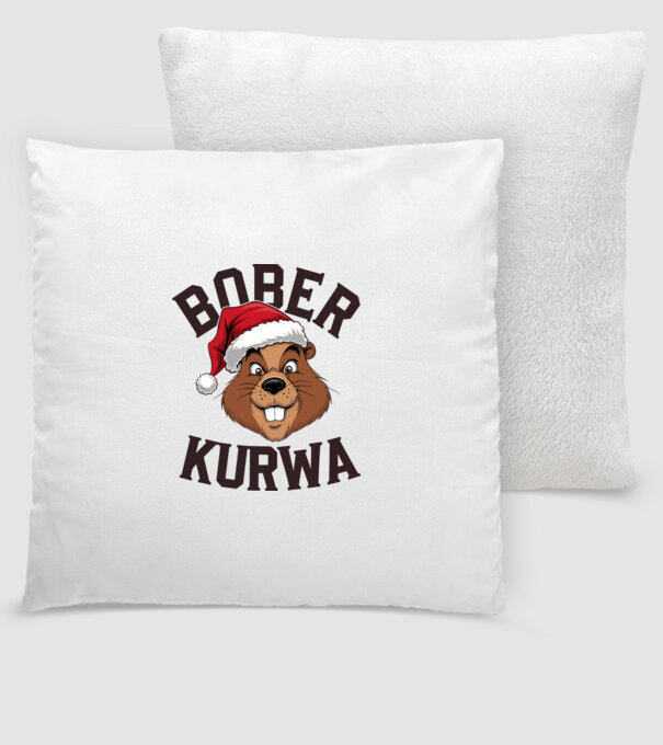Bober kurwa xmas model alb pe tricou