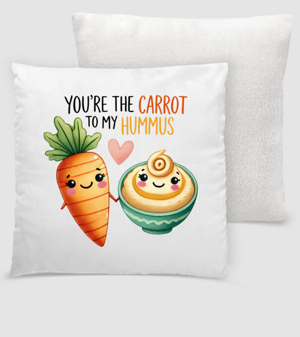 Carrot to my Hummus model alb pe tricou
