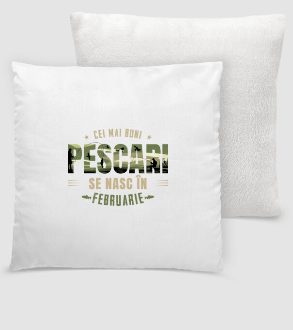 Cei mai buni pescari se nasc în februarie model alb pe tricou