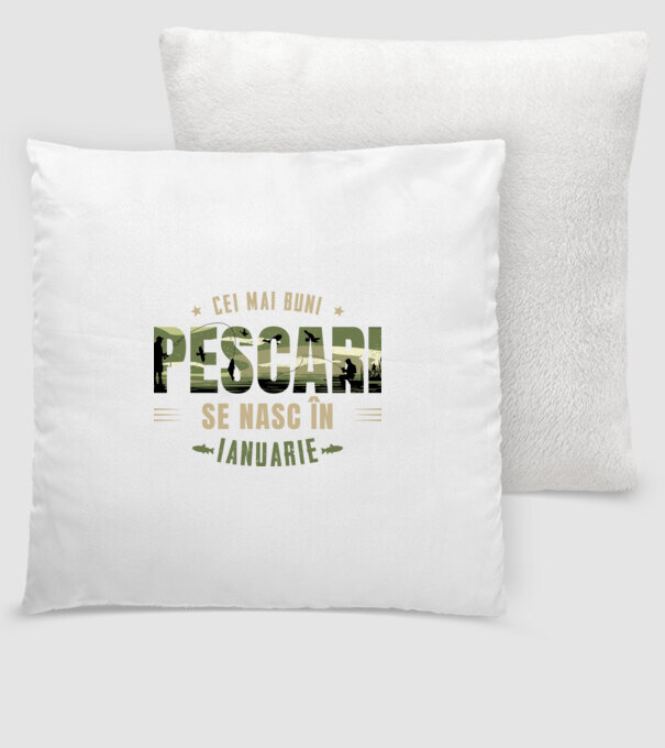 Cei mai buni pescari se nasc în ianuarie model alb pe tricou