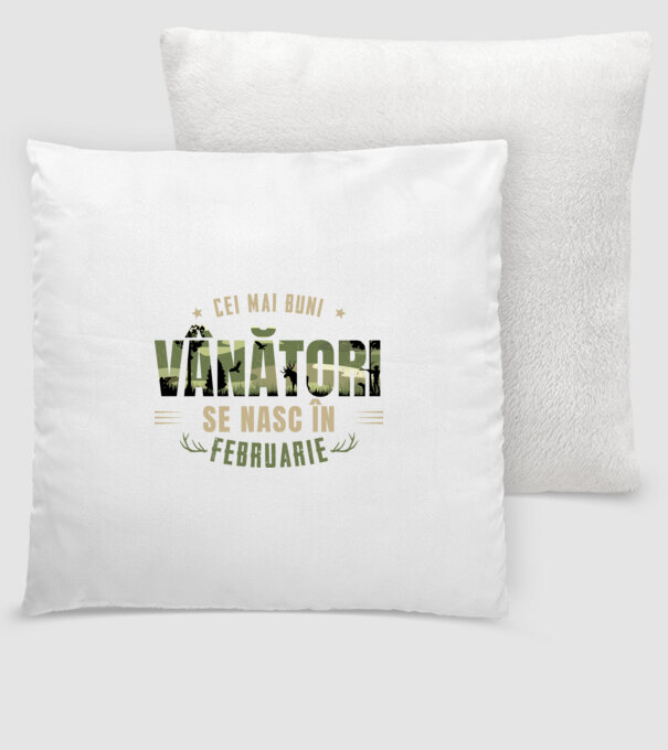 Cei mai buni vânători se nasc în februarie model alb pe tricou