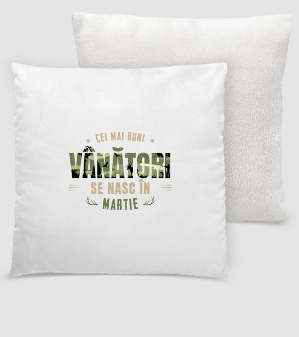 Cei mai buni vânători se nasc în martie model alb pe tricou