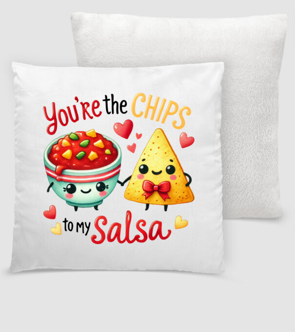 Chips to my Salsa model alb pe tricou