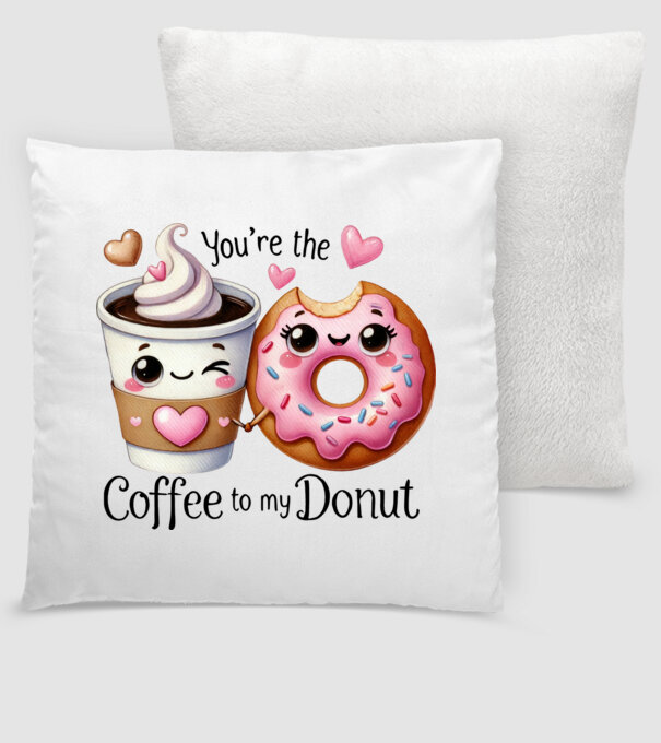 Coffee to my Donut model alb pe tricou