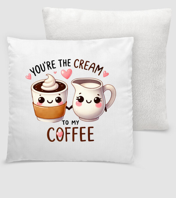 Cream to my Coffee model alb pe tricou