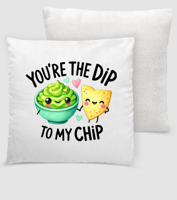 Dip to my Chip model alb pe tricou