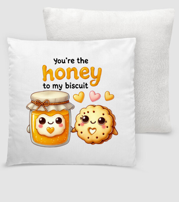 Honey to my Biscuit model alb pe tricou