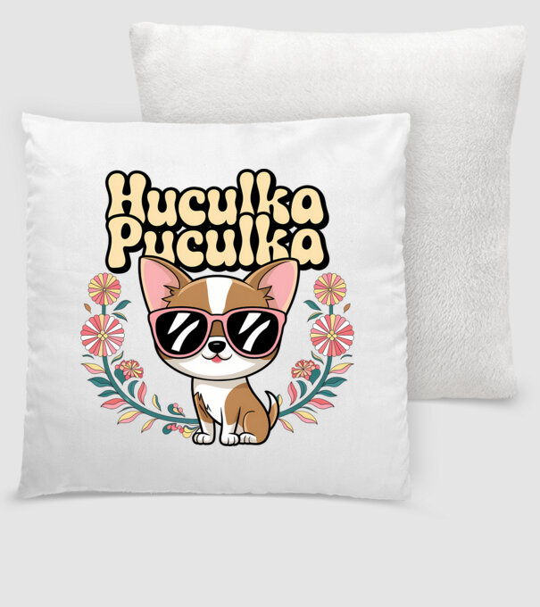 Huculka Puculka câine 1 model alb pe tricou
